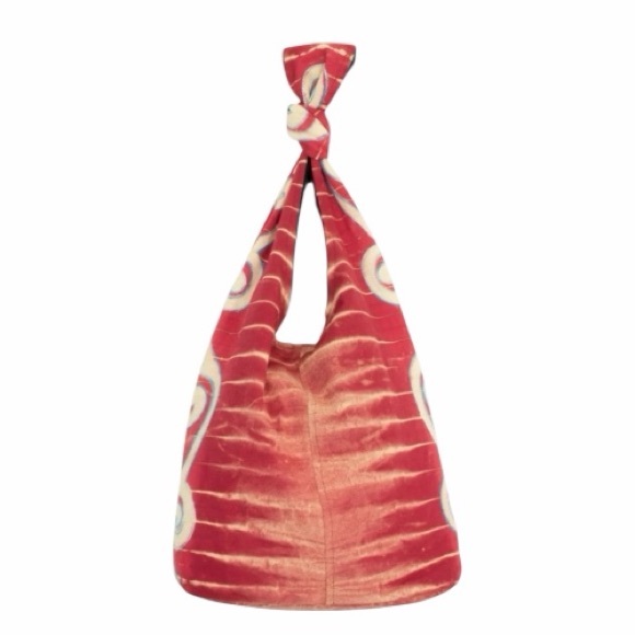 Gypsy Rose Bohemian Perpetual Peace Red Peace Sign Tote Bag NWT - Picture 2 of 4